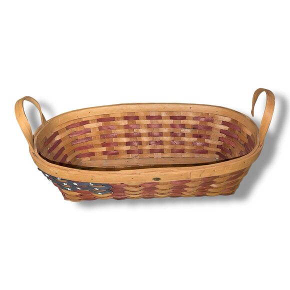 Rustic Farmhouse 4th of July American Flag Basket - Picture 2 of 10